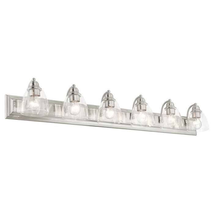 Livex Lighting 17076-91 Six Light Vanity, Brushed Nickel