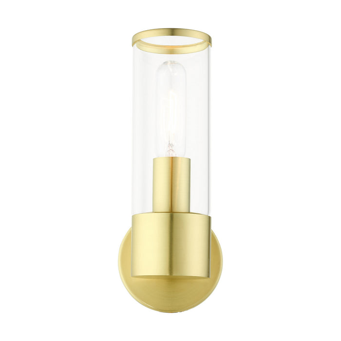 Livex Lighting 17281-12 One Light Wall Sconce, Satin Brass