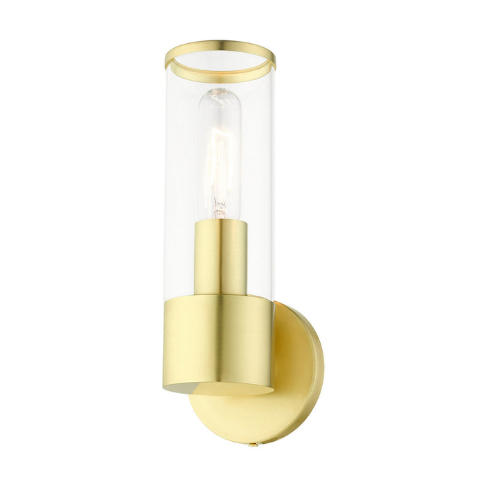 Livex Lighting 17281-12 One Light Wall Sconce, Satin Brass