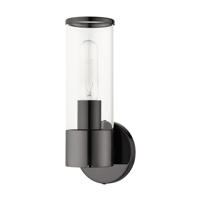 Livex Lighting 17281-46 One Light Wall Sconce, Black Chrome