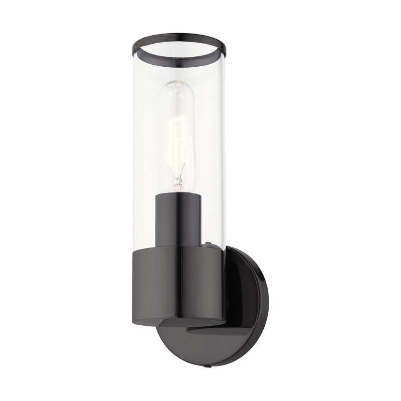 Livex Lighting 17281-46 One Light Wall Sconce, Black Chrome