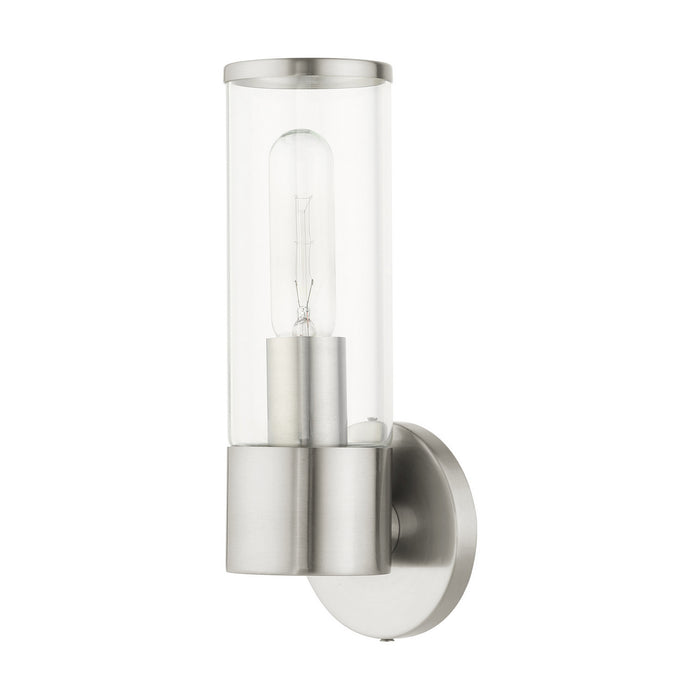 Livex Lighting 17281-91 One Light Wall Sconce, Brushed Nickel