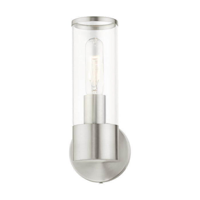 Livex Lighting 17281-91 One Light Wall Sconce, Brushed Nickel