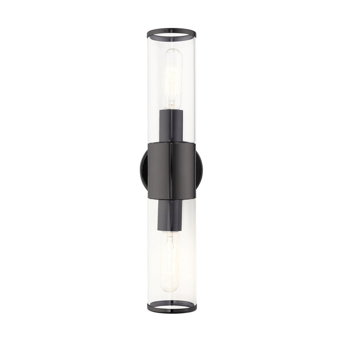 Livex Lighting 17282-46 Two Light Vanity, Black Chrome