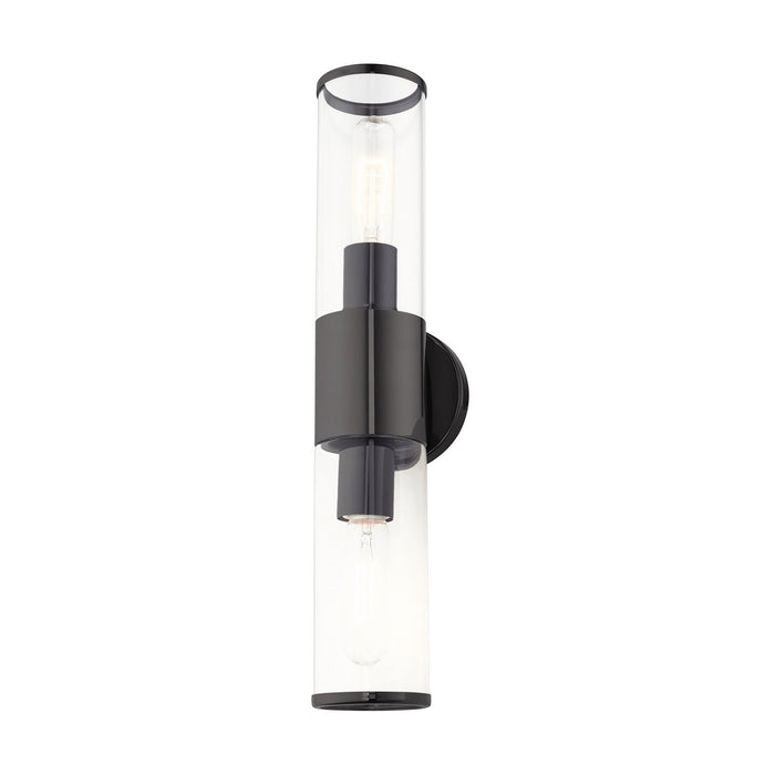 Livex Lighting 17282-46 Two Light Vanity, Black Chrome