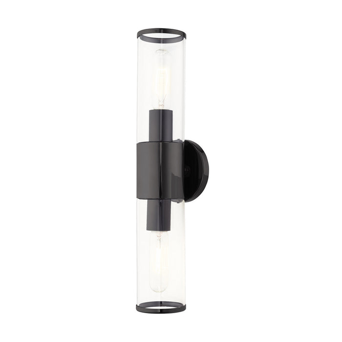 Livex Lighting 17282-46 Two Light Vanity, Black Chrome