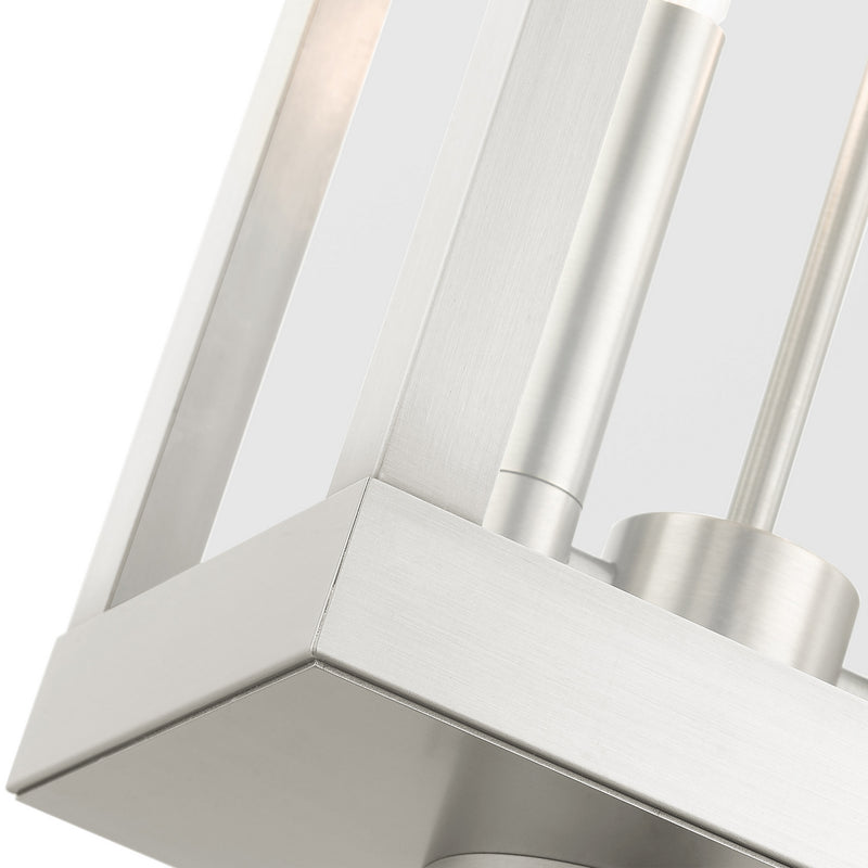 Livex Lighting 21236-91 Two Light Outdoor Post Top Lantern, Brushed Nickel