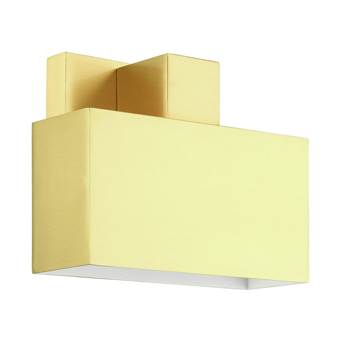 Livex Lighting 22422-12 One Light Outdoor Wall Sconce, Satin Brass