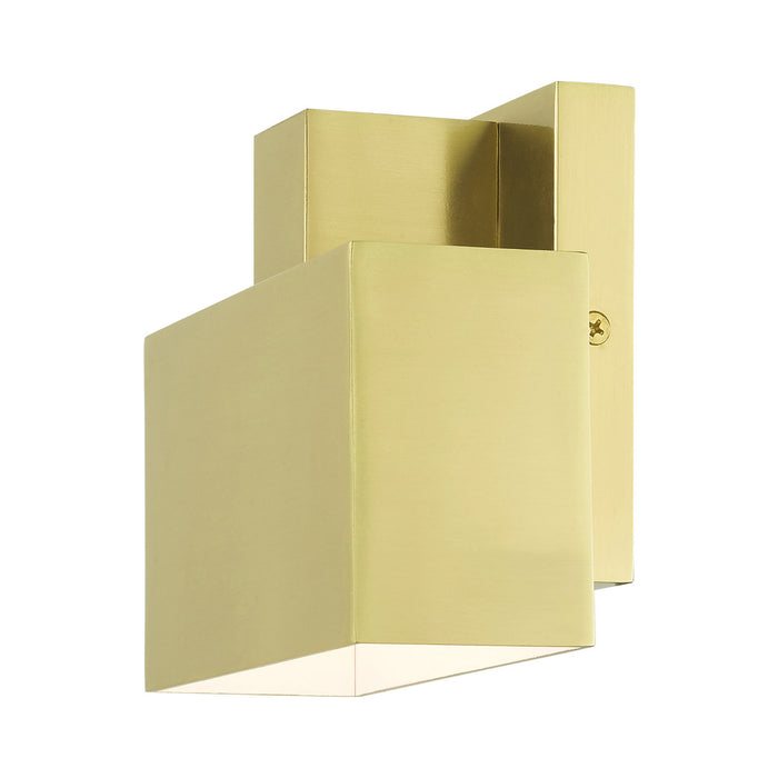 Livex Lighting 22422-12 One Light Outdoor Wall Sconce, Satin Brass
