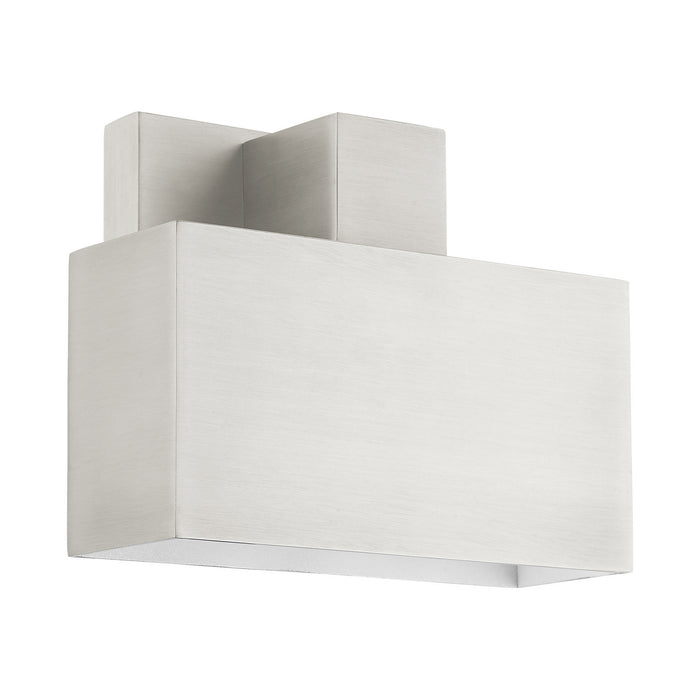 Livex Lighting 22422-91 One Light Outdoor Wall Sconce, Brushed Nickel