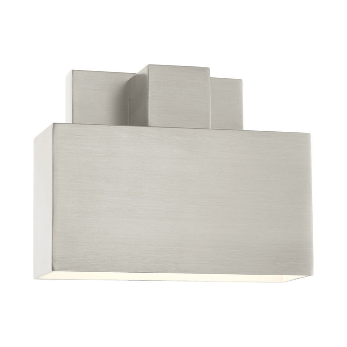 Livex Lighting 22422-91 One Light Outdoor Wall Sconce, Brushed Nickel