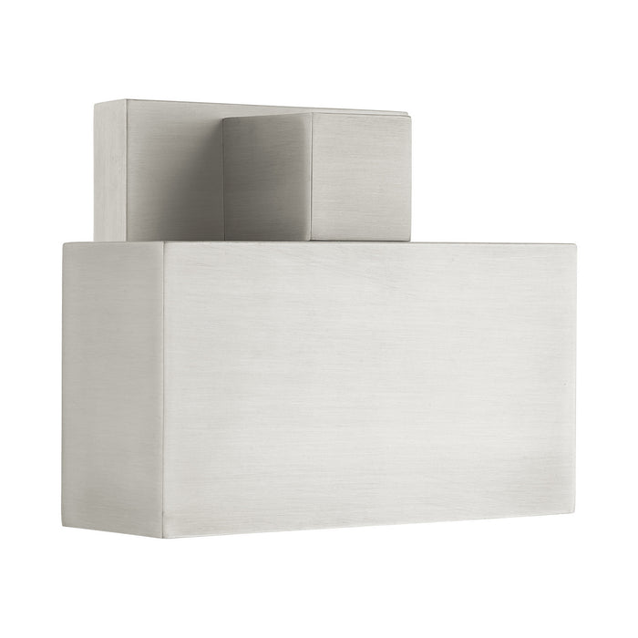 Livex Lighting 22422-91 One Light Outdoor Wall Sconce, Brushed Nickel