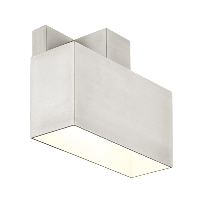 Livex Lighting 22422-91 One Light Outdoor Wall Sconce, Brushed Nickel