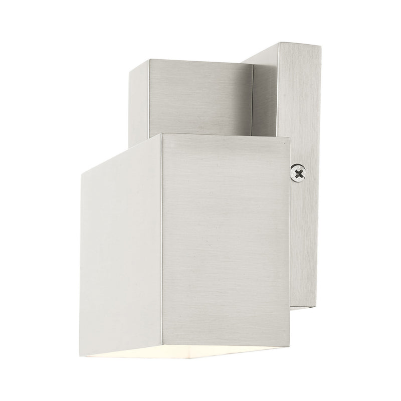 Livex Lighting 22422-91 One Light Outdoor Wall Sconce, Brushed Nickel