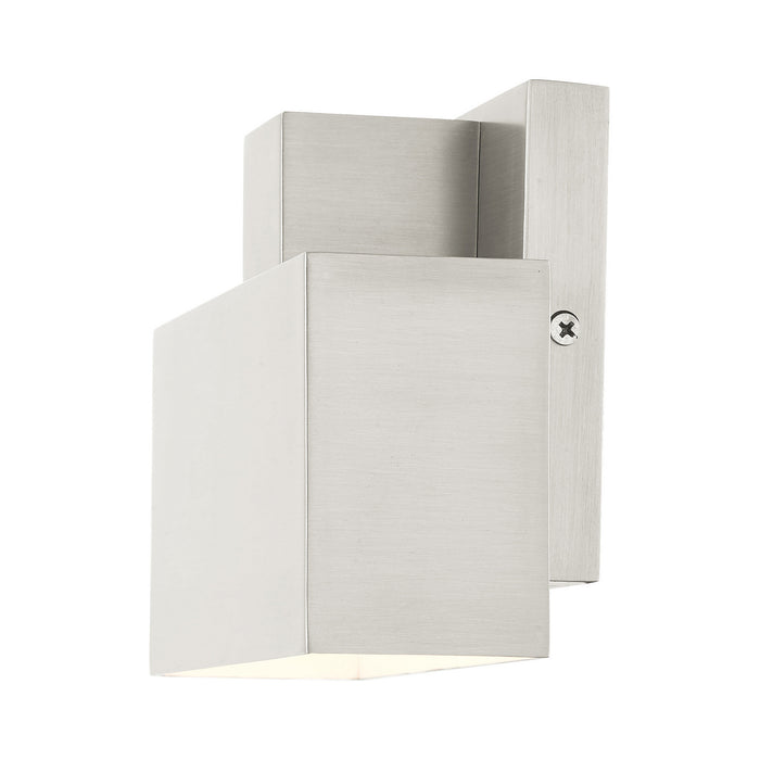 Livex Lighting 22422-91 One Light Outdoor Wall Sconce, Brushed Nickel
