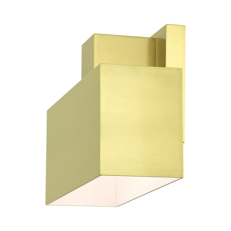 Livex Lighting 22423-12 One Light Outdoor Wall Sconce, Satin Brass