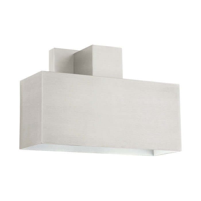 Livex Lighting 22423-91 One Light Outdoor Wall Sconce, Brushed Nickel