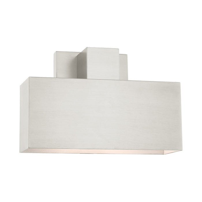 Livex Lighting 22423-91 One Light Outdoor Wall Sconce, Brushed Nickel