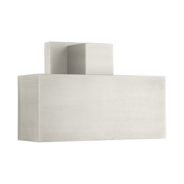 Livex Lighting 22423-91 One Light Outdoor Wall Sconce, Brushed Nickel