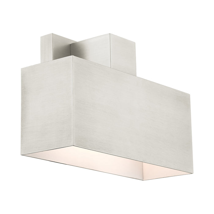 Livex Lighting 22423-91 One Light Outdoor Wall Sconce, Brushed Nickel