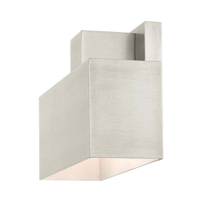 Livex Lighting 22423-91 One Light Outdoor Wall Sconce, Brushed Nickel