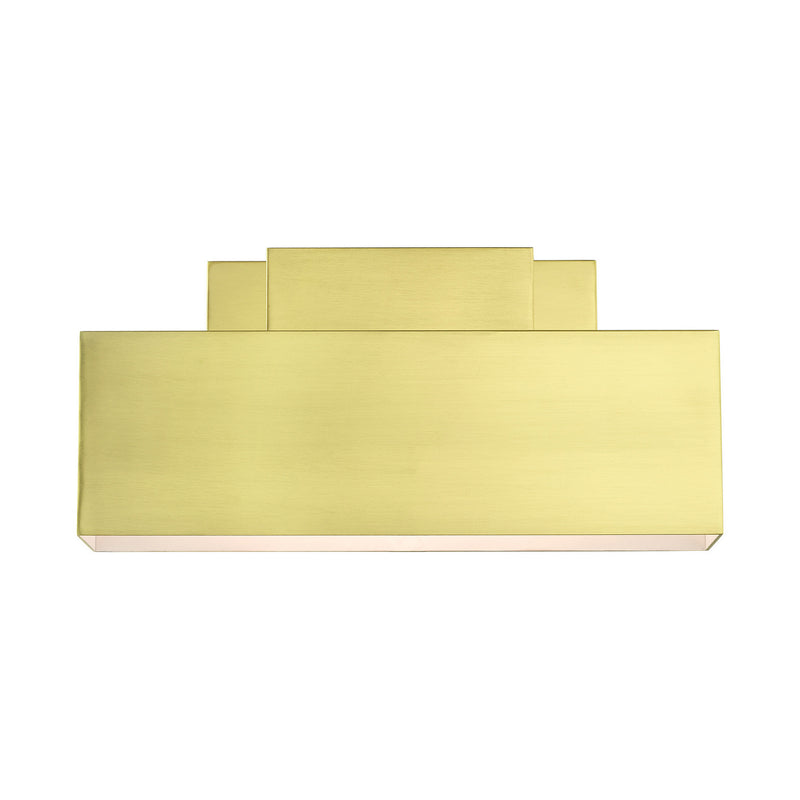 Livex Lighting 22424-12 Two Light Outdoor Wall Sconce, Satin Brass