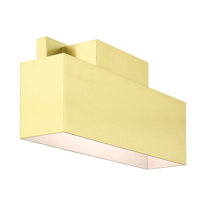 Livex Lighting 22424-12 Two Light Outdoor Wall Sconce, Satin Brass