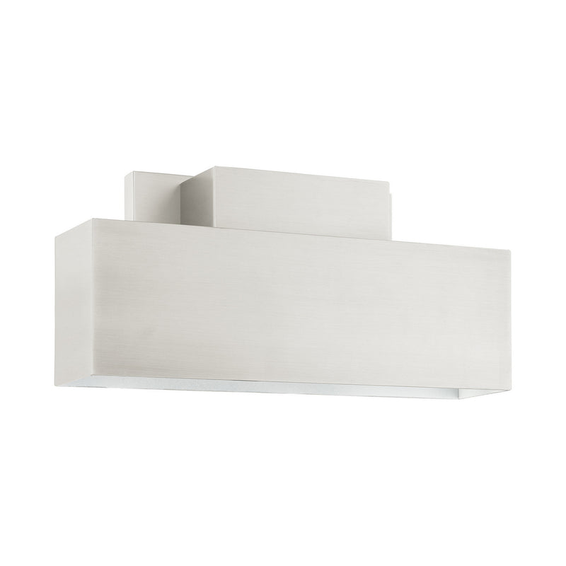 Livex Lighting 22424-91 Two Light Outdoor Wall Sconce, Brushed Nickel