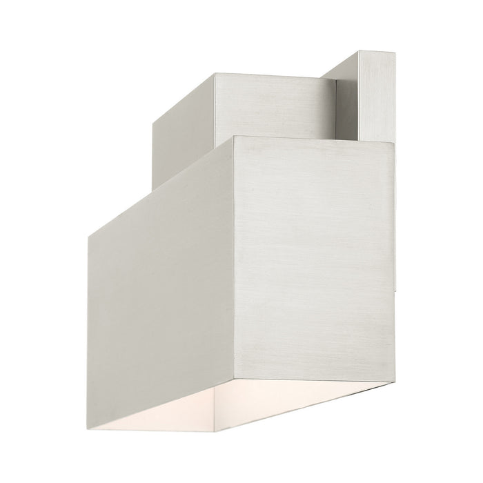 Livex Lighting 22424-91 Two Light Outdoor Wall Sconce, Brushed Nickel