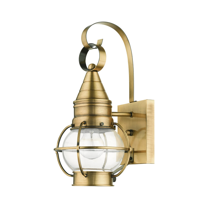 Livex Lighting 26900-01 One Light Outdoor Wall Lantern, Antique Brass