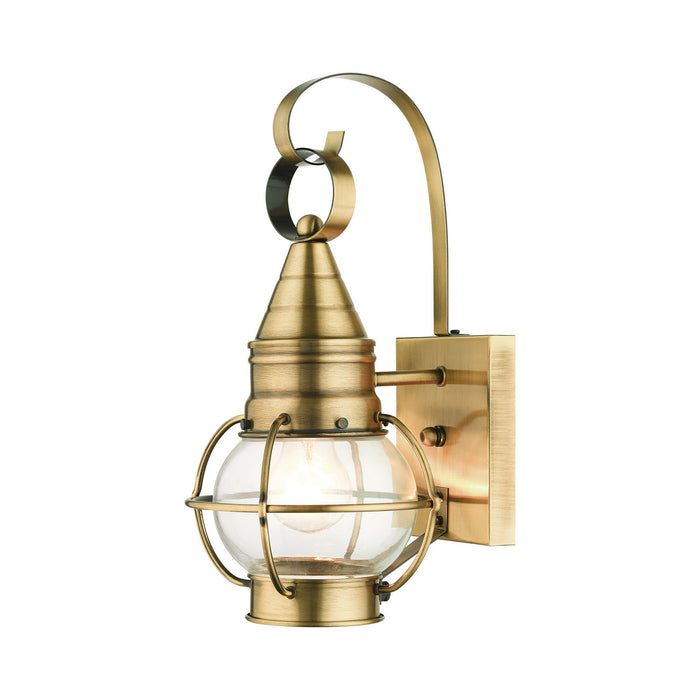 Livex Lighting 26900-01 One Light Outdoor Wall Lantern, Antique Brass