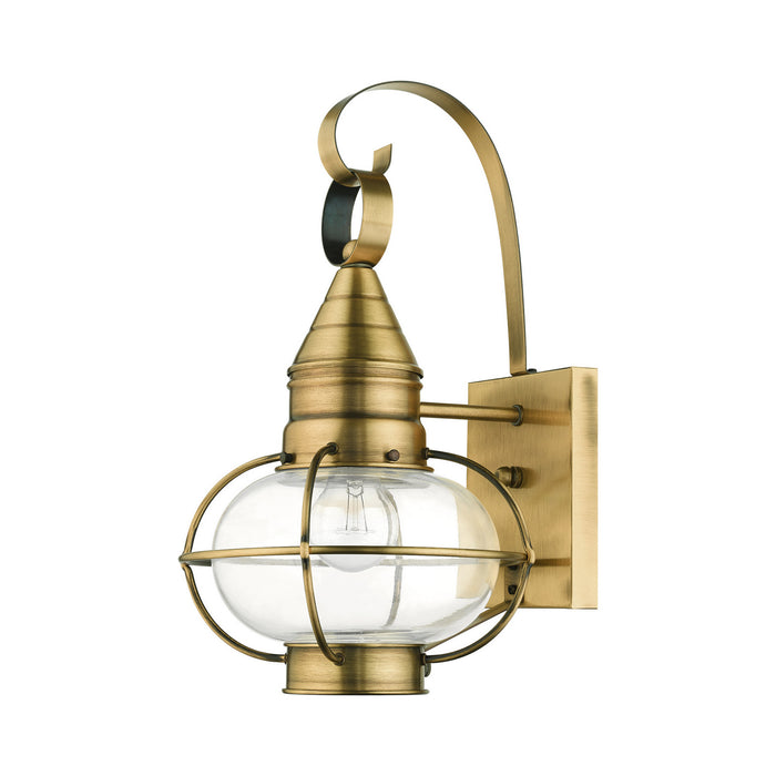 Livex Lighting 26901-01 One Light Outdoor Wall Lantern, Antique Brass
