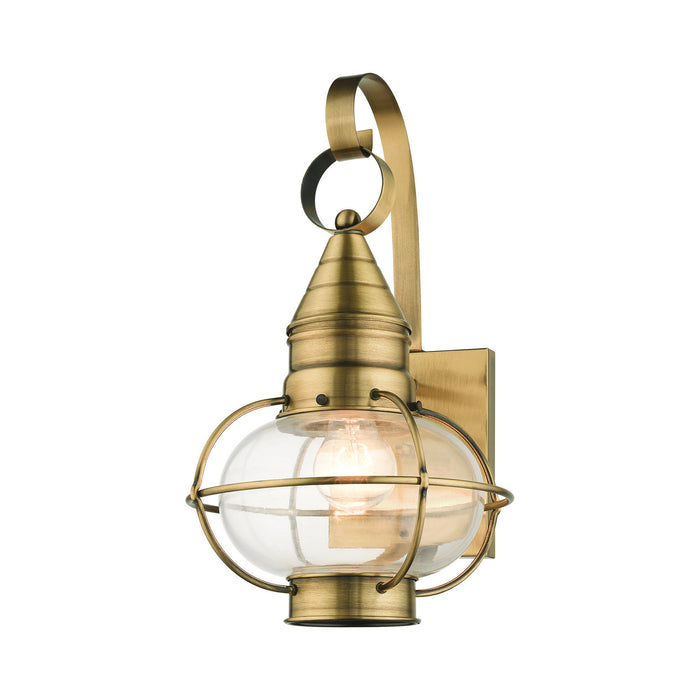 Livex Lighting 26901-01 One Light Outdoor Wall Lantern, Antique Brass
