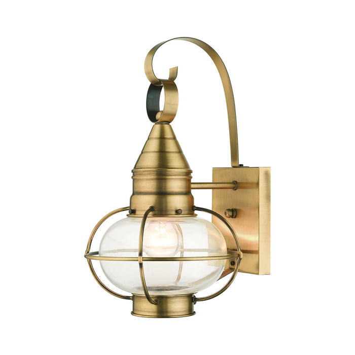 Livex Lighting 26901-01 One Light Outdoor Wall Lantern, Antique Brass