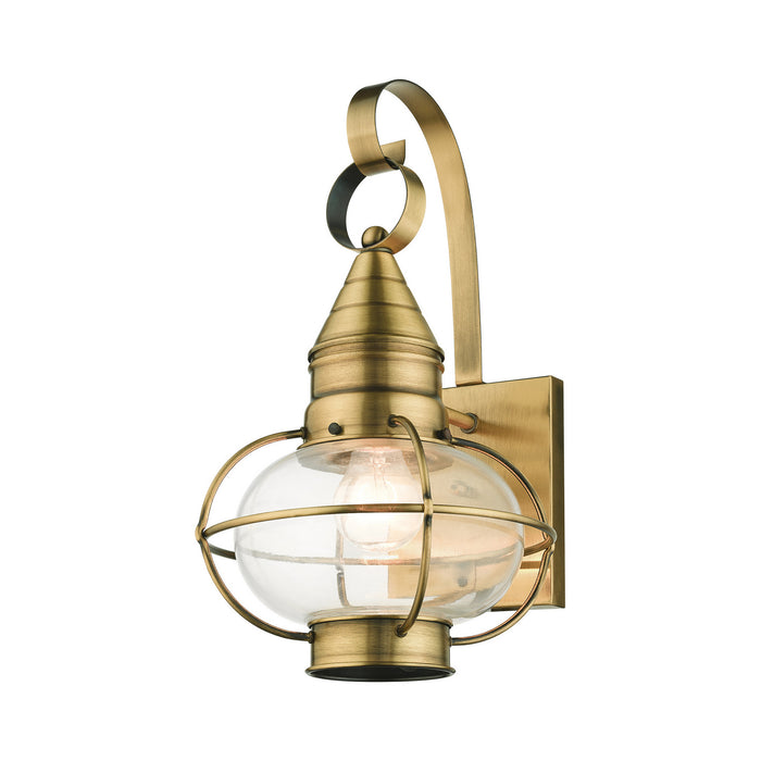 Livex Lighting 26901-01 One Light Outdoor Wall Lantern, Antique Brass