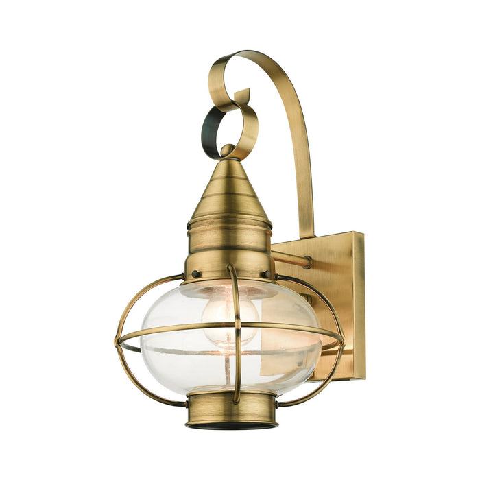 Livex Lighting 26901-01 One Light Outdoor Wall Lantern, Antique Brass