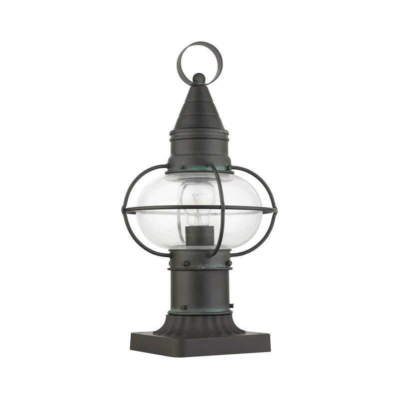 Livex Lighting 26902-61 One Light Outdoor Post Top Lantern, Charcoal