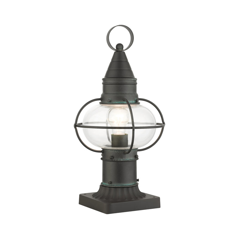 Livex Lighting 26902-61 One Light Outdoor Post Top Lantern, Charcoal