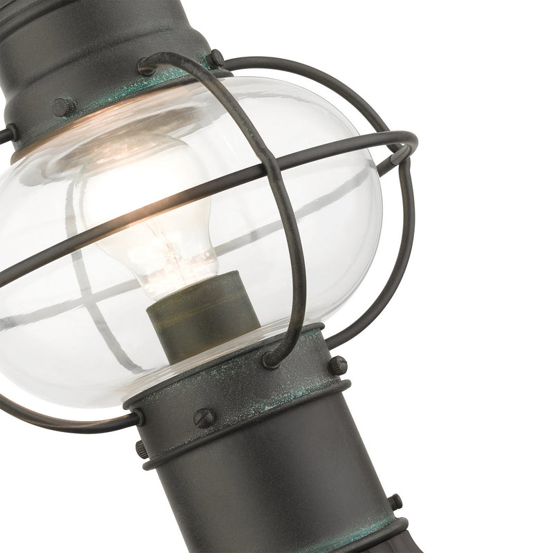 Livex Lighting 26902-61 One Light Outdoor Post Top Lantern, Charcoal