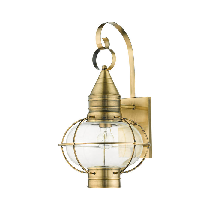Livex Lighting 26904-01 One Light Outdoor Wall Lantern, Antique Brass