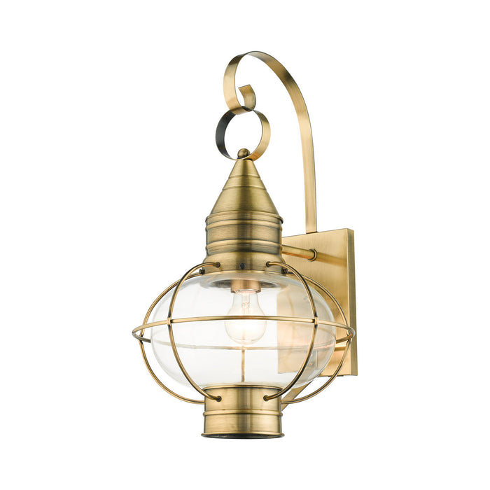 Livex Lighting 26904-01 One Light Outdoor Wall Lantern, Antique Brass