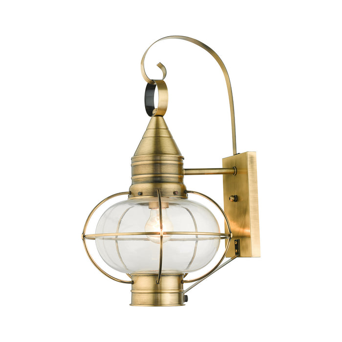 Livex Lighting 26904-01 One Light Outdoor Wall Lantern, Antique Brass
