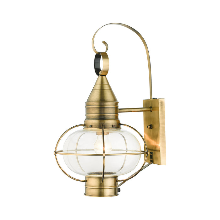 Livex Lighting 26904-01 One Light Outdoor Wall Lantern, Antique Brass