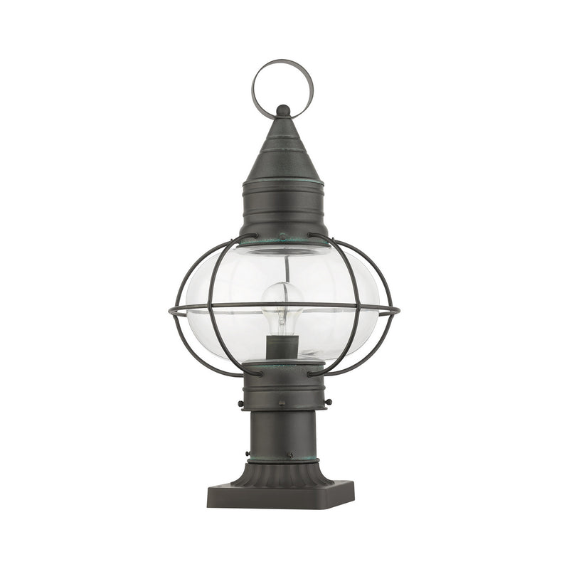 Livex Lighting 26905-61 One Light Outdoor Post Top Lantern, Charcoal