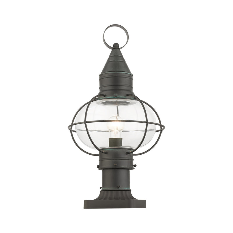 Livex Lighting 26905-61 One Light Outdoor Post Top Lantern, Charcoal