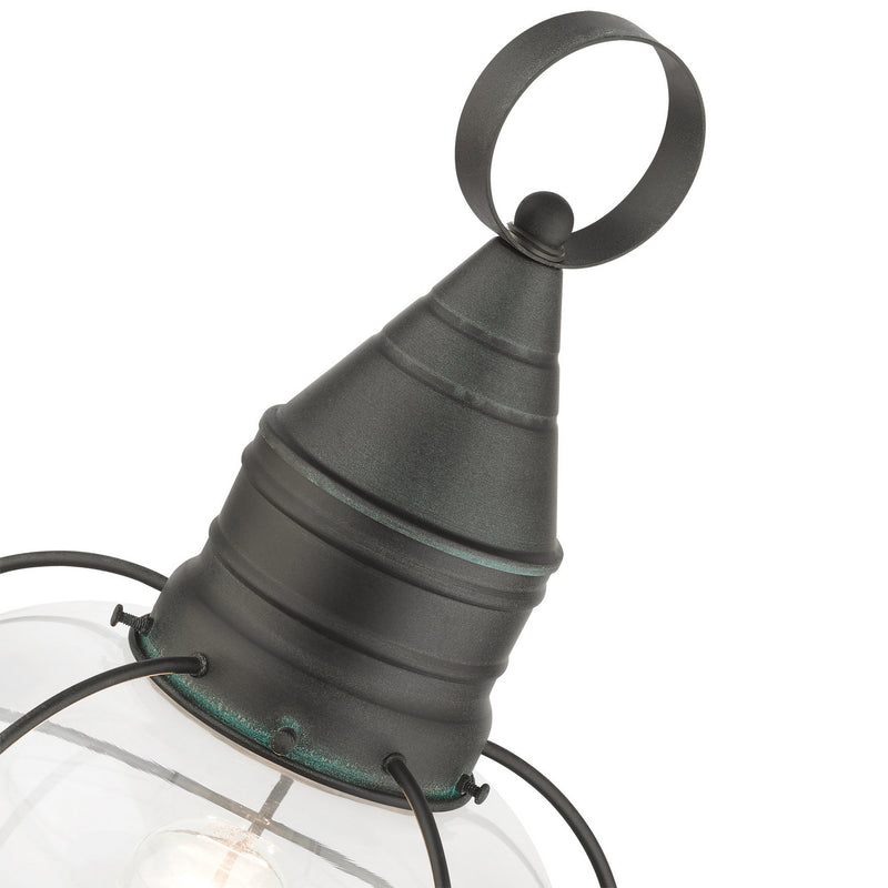Livex Lighting 26905-61 One Light Outdoor Post Top Lantern, Charcoal