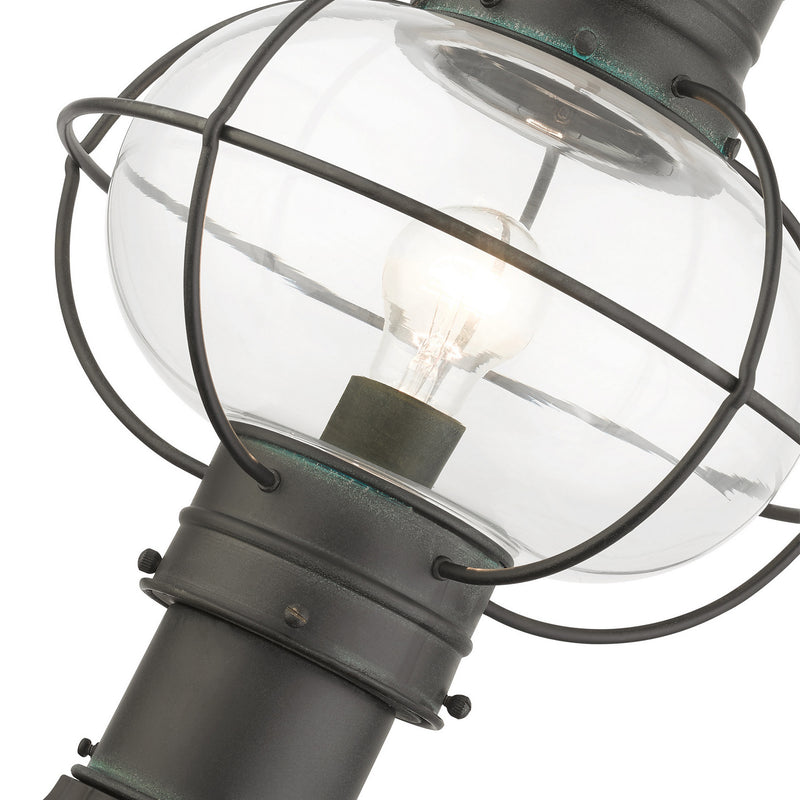 Livex Lighting 26905-61 One Light Outdoor Post Top Lantern, Charcoal