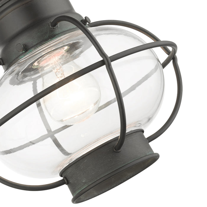 Livex Lighting 26910-61 One Light Outdoor Pendant, Charcoal