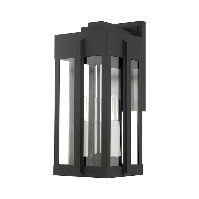 Livex Lighting 27714-04 Three Light Outdoor Wall Lantern, Black