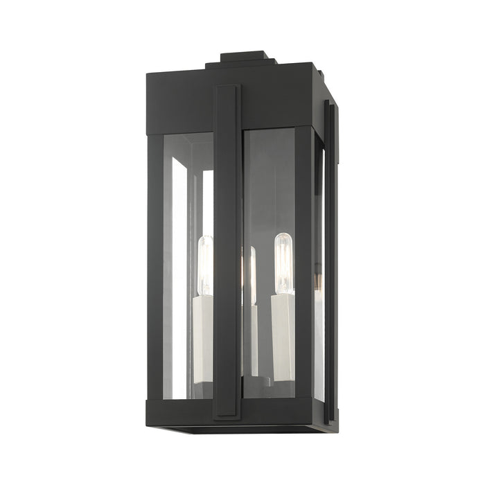 Livex Lighting 27714-04 Three Light Outdoor Wall Lantern, Black
